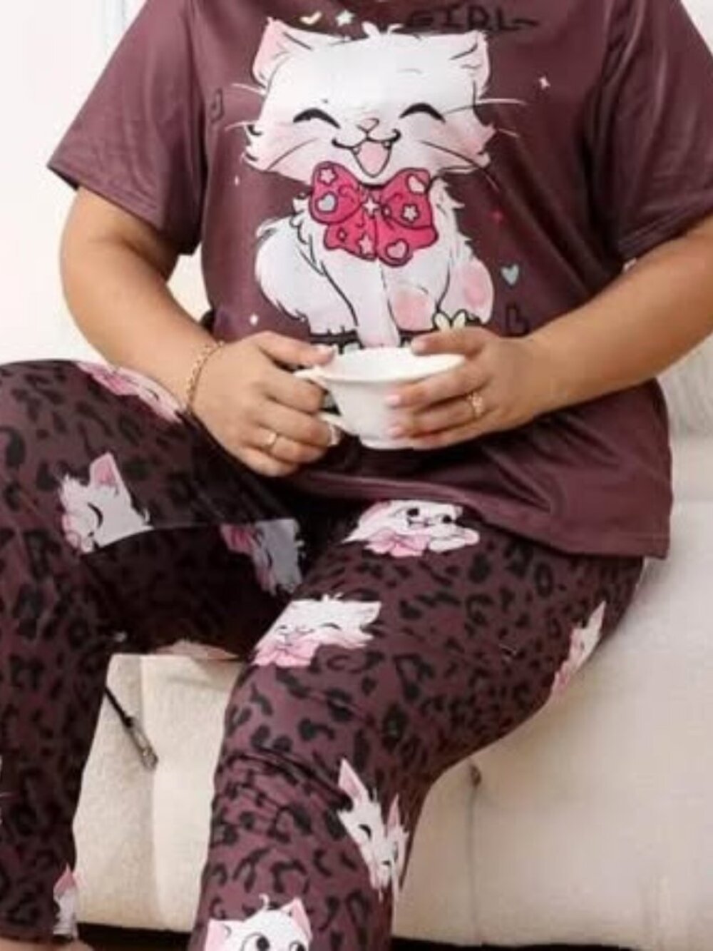 Ladies New size 3XL Cat design PJ sets